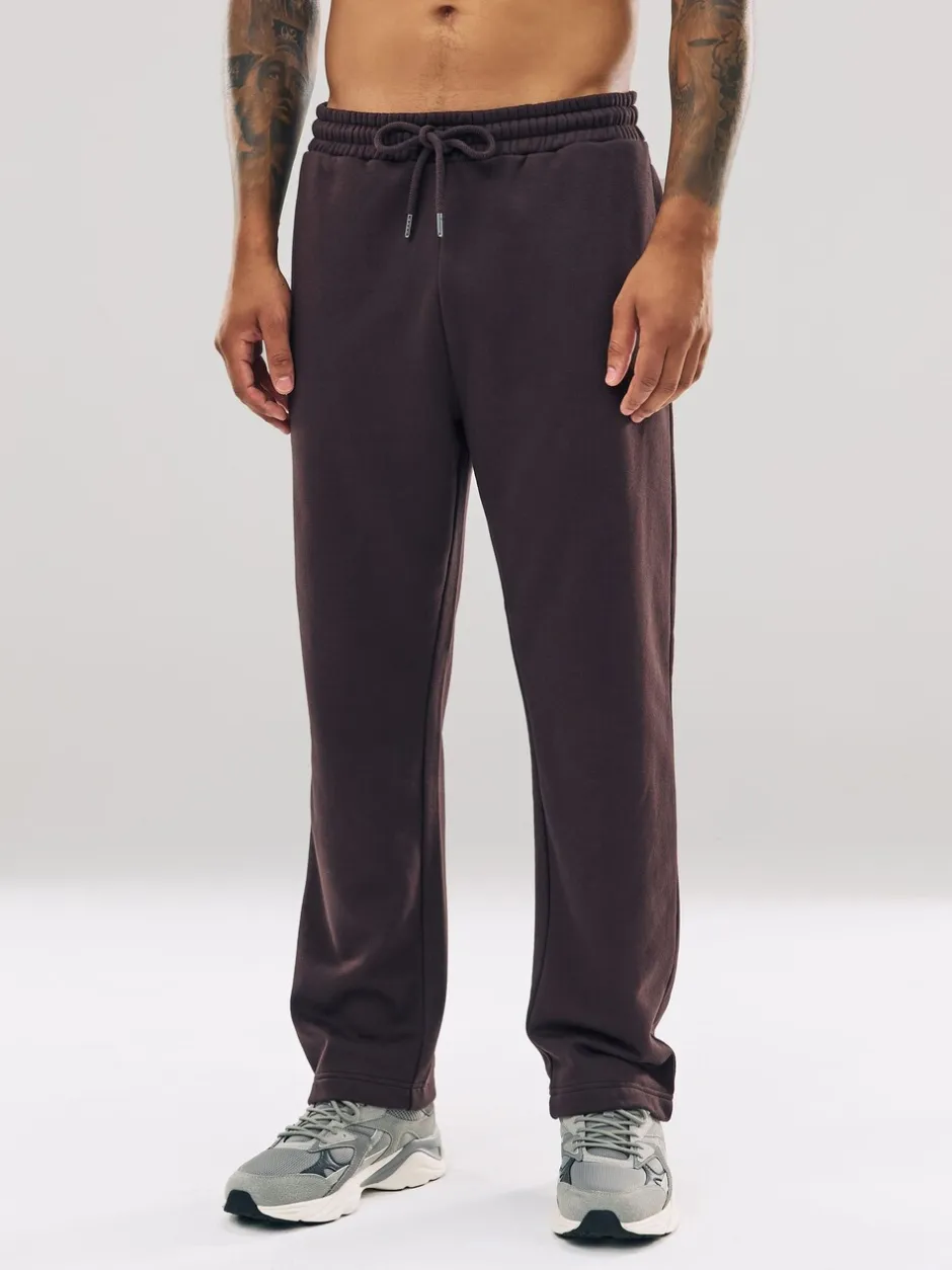 Joggingbroeken*Next Chocoladebruin - Straight fit - Relaxed Fit Brushback Heavyweight Joggers