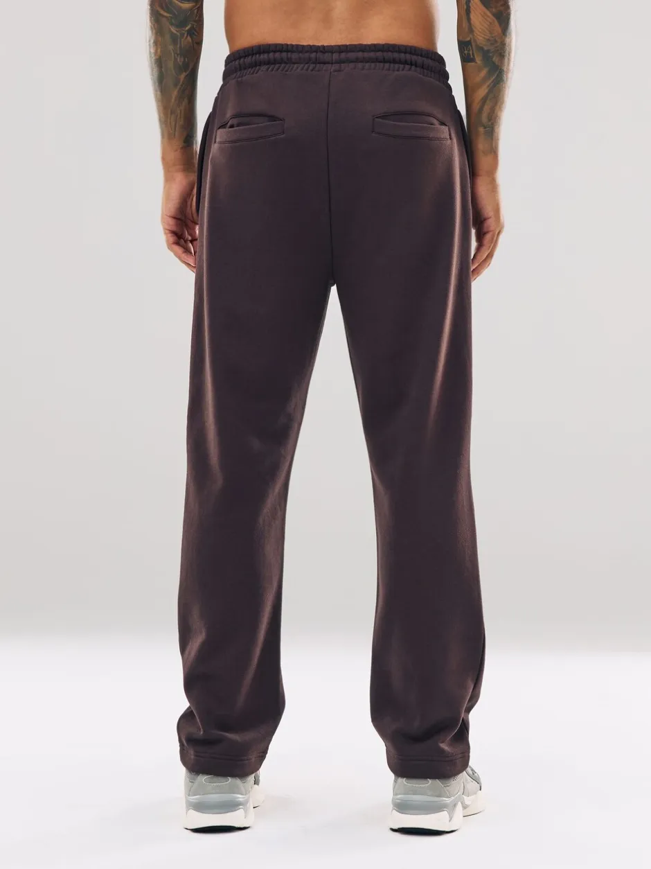 Joggingbroeken*Next Chocoladebruin - Straight fit - Relaxed Fit Brushback Heavyweight Joggers