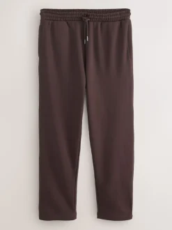 Joggingbroeken*Next Chocoladebruin - Straight fit - Relaxed Fit Brushback Heavyweight Joggers