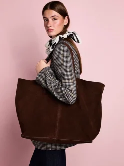 Tassen En Portemonnees*Next Chocoladebruin - Tabitha Simmons x Sophie Suede Shopper Bag