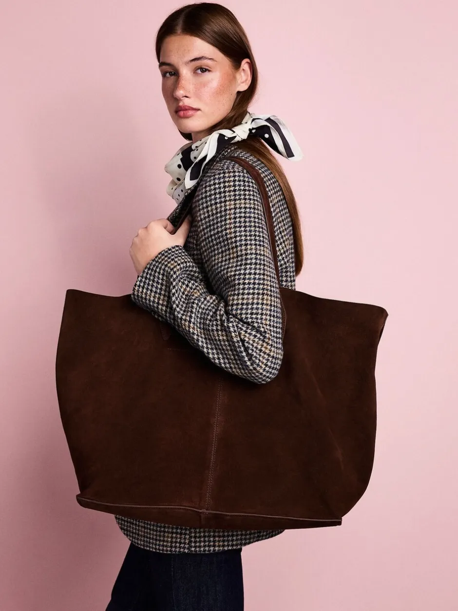 Tassen En Portemonnees*Next Chocoladebruin - Tabitha Simmons x Sophie Suede Shopper Bag