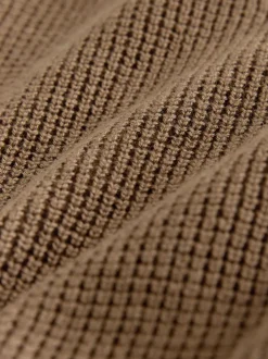 Truien En Breisels*Next - Textured Knitted Zip Neck Jumper (3-16yrs) Chocoladebruin