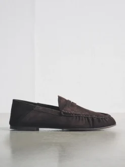 Lage Schoenen*The Set - Premium Suede Loafers Chocoladebruin