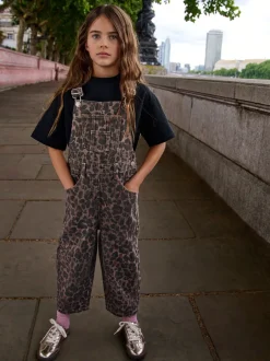 Tuinbroeken|Jumpsuits En Playsuits|Next Chocoladebruin - Tuinbroek met dierenprint (3-16jr)