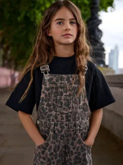 Tuinbroeken|Jumpsuits En Playsuits|Next Chocoladebruin - Tuinbroek met dierenprint (3-16jr)