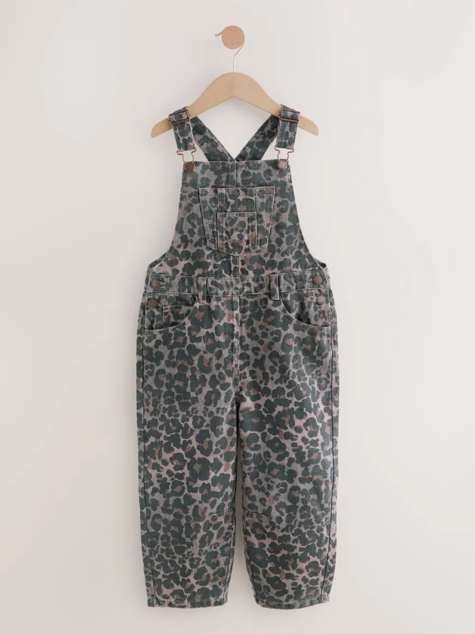 Tuinbroeken|Jumpsuits En Playsuits|Next Chocoladebruin - Tuinbroek met dierenprint (3-16jr)