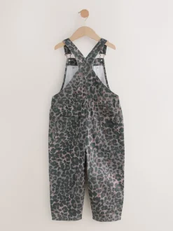 Tuinbroeken|Jumpsuits En Playsuits|Next Chocoladebruin - Tuinbroek met dierenprint (3-16jr)