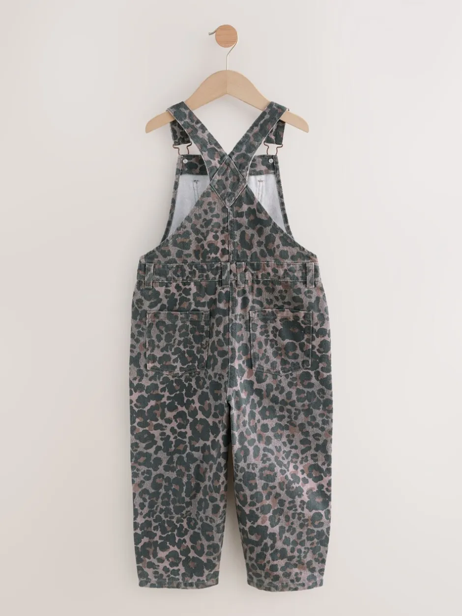 Tuinbroeken|Jumpsuits En Playsuits|Next Chocoladebruin - Tuinbroek met dierenprint (3-16jr)