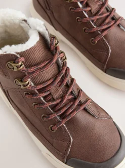 Boots|Next - Warm gevoerde hoge boots Chocoladebruin
