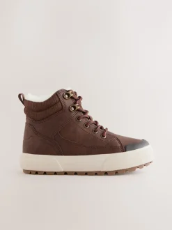 Boots*Next - Warm gevoerde hoge boots Chocoladebruin