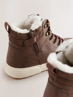 Boots*Next - Warm gevoerde hoge boots Chocoladebruin
