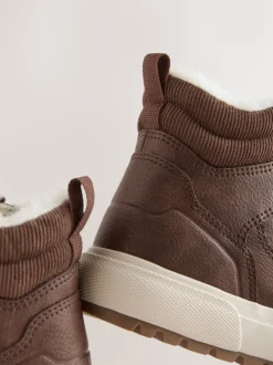 Boots*Next - Warm gevoerde hoge boots Chocoladebruin