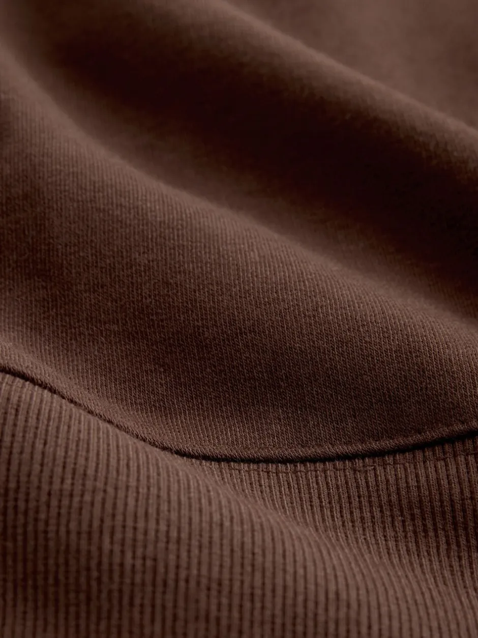 Gebreide Kleding|Jurken|Next - 2-In-1 Sweatshirt met Satijnen Midi Rok Chocoladebruine borduurwerk
