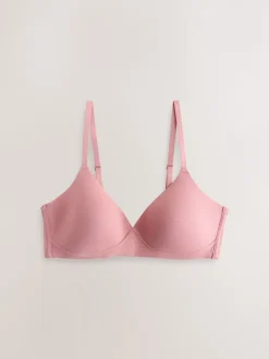 Beha's*Next - Katoenmix ultiem comfort beha's verpakking van 3 Chocoladebruin/Roze/Crème