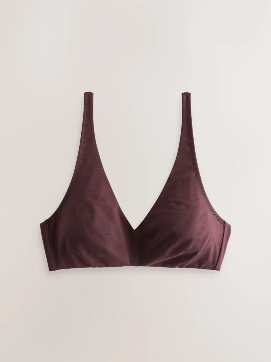 Beha's|Next - Katoenmix ultiem comfort beha's verpakking van 3 Chocoladebruin/Roze/Crème