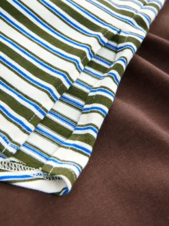 Moederschap*Next - Maternity Nursing T-Shirts 2 Pack Chocolate Brown and Green Stripe