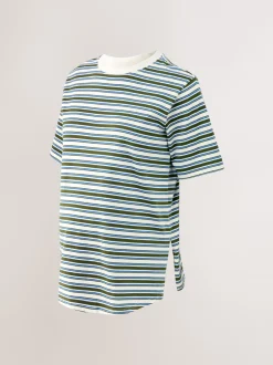 Moederschap*Next - Maternity Nursing T-Shirts 2 Pack Chocolate Brown and Green Stripe