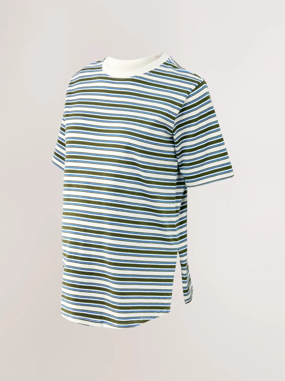 Moederschap*Next - Maternity Nursing T-Shirts 2 Pack Chocolate Brown and Green Stripe