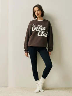 Hoody's En Sweatshirts|Next - Sweatshirt Chocolate Brown Coffee Club