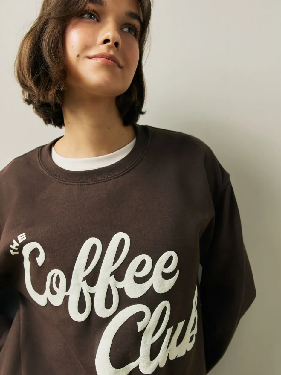 Hoody's En Sweatshirts|Next - Sweatshirt Chocolate Brown Coffee Club