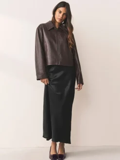 Schoenen Met Hakken*Next - Forever Comfort® Toe Cap Low Block Court Heels Chocolate Brown Patent