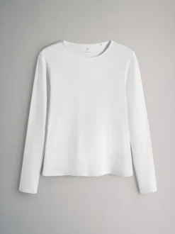 Tops En T-Shirts|The Set - - 7 T-shirts met lange mouwen en ronde hals Chocolate Brown/ Taupe Brown/ Light Brown/ Neutral
