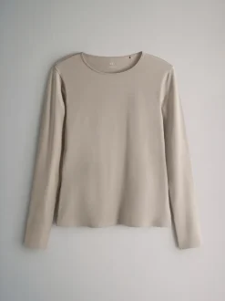 Tops En T-Shirts|The Set - - 7 T-shirts met lange mouwen en ronde hals Chocolate Brown/ Taupe Brown/ Light Brown/ Neutral