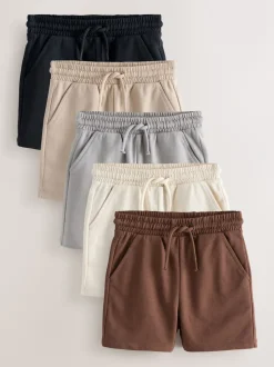 Shorts|Shorts|Next - Verpakking van 3 jersey shorts (3mnd -7jr) Chocolate Brown/Black/Stone/Grey