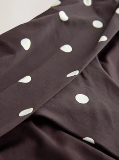 Badkleding*Next Chocolate Brown/Cream Spot - Bikinibroekjes