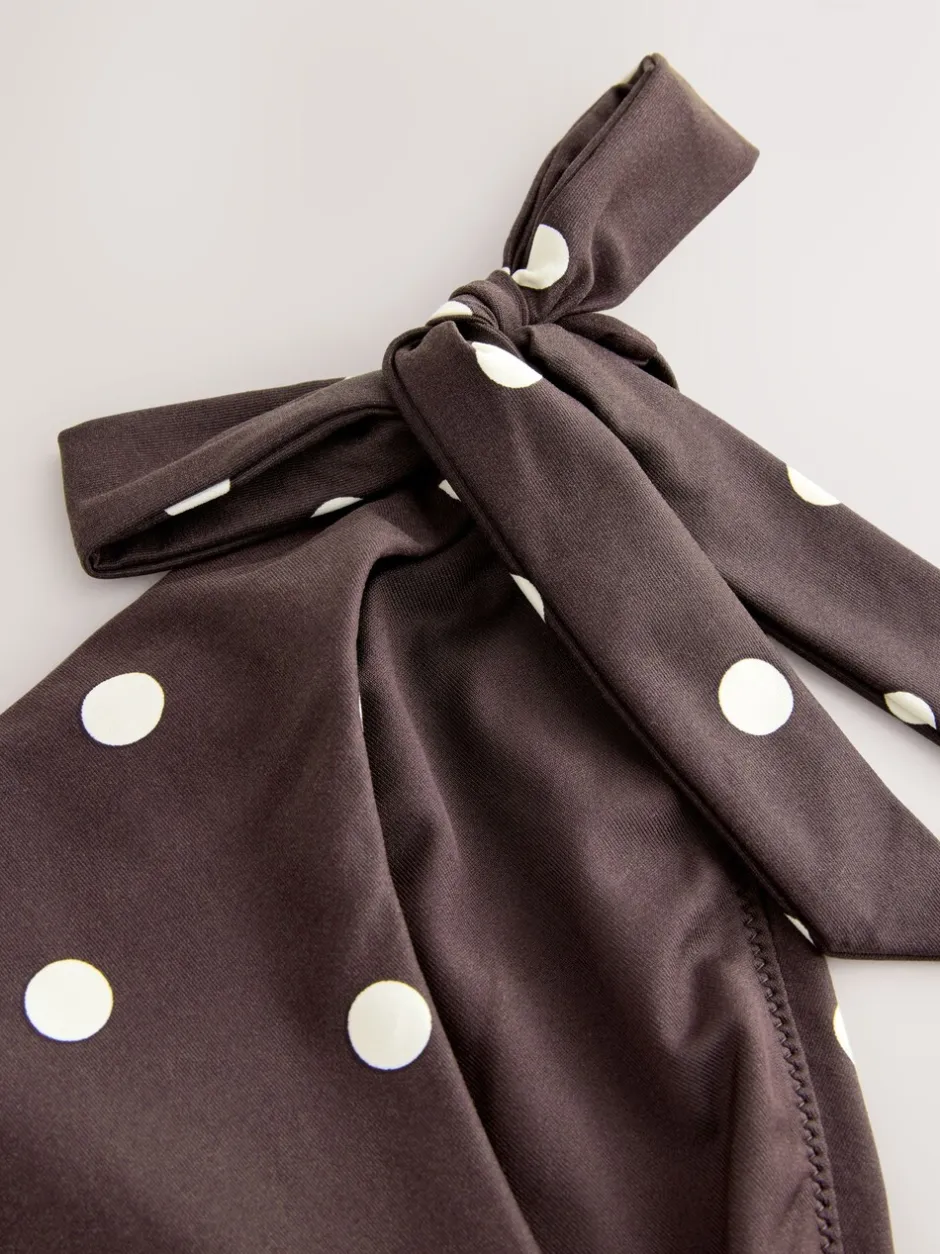Badkleding|Next Chocolate Brown/Cream Spot - Bikinibroekjes