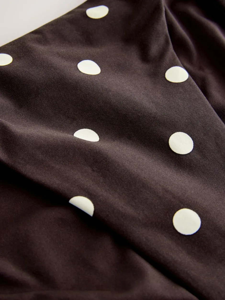 Badkleding|Next Chocolate Brown/Cream Spot - Bikinibroekjes