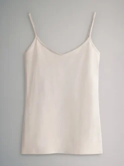 Tops En T-Shirts*The Set - 7 pakken dunne bandvest Tops Chocolate Brown/Cream/White/Blues