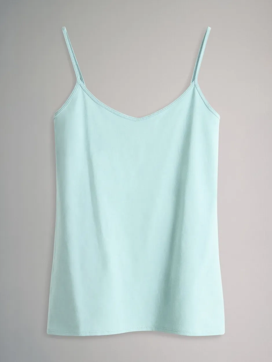 Tops En T-Shirts*The Set - 7 pakken dunne bandvest Tops Chocolate Brown/Cream/White/Blues