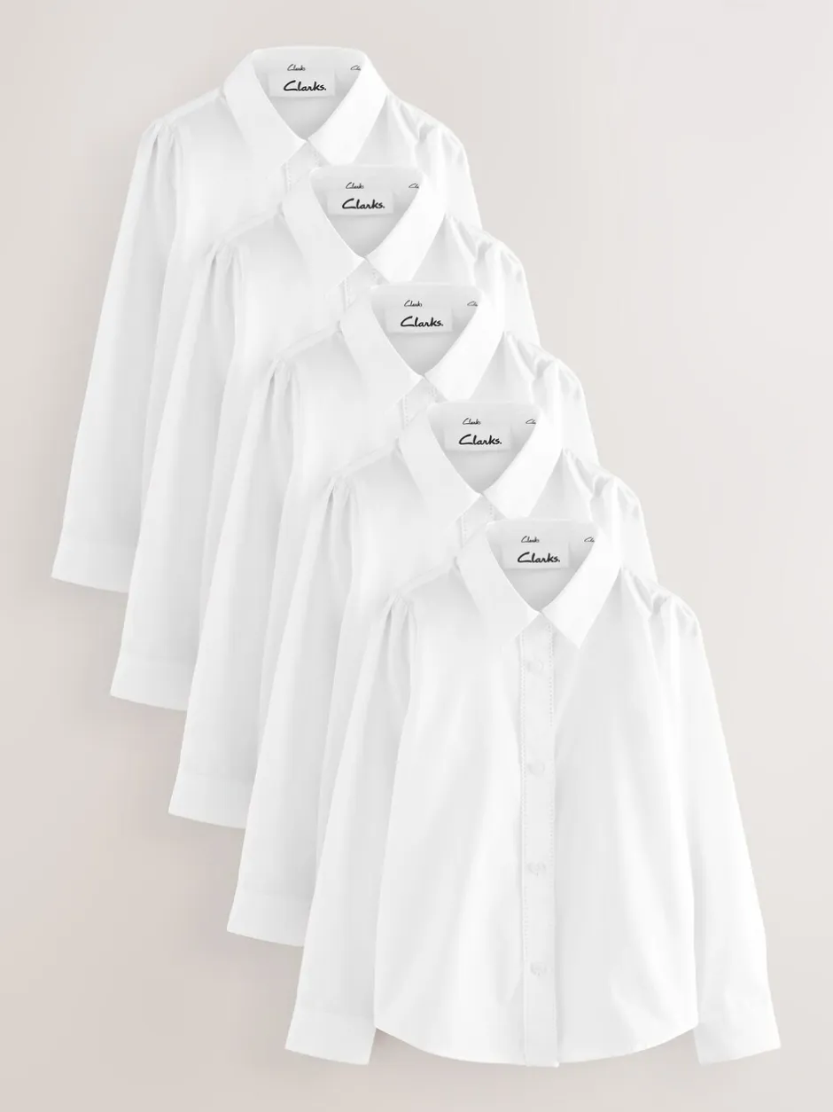 Overhemden En Blouses|Clarks 5 Pack Girls School Shirts