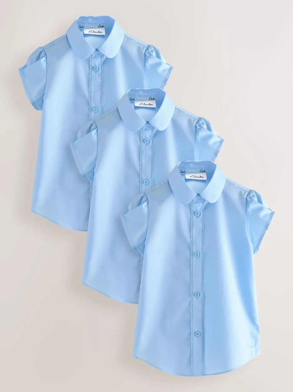 Overhemden En Blouses|Clarks - Set van 3 schooloverhemden met korte mouwen voor meisjes