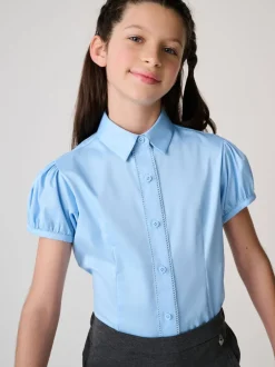 Overhemden En Blouses|Clarks aansluitend school overhemd met korte mouwen