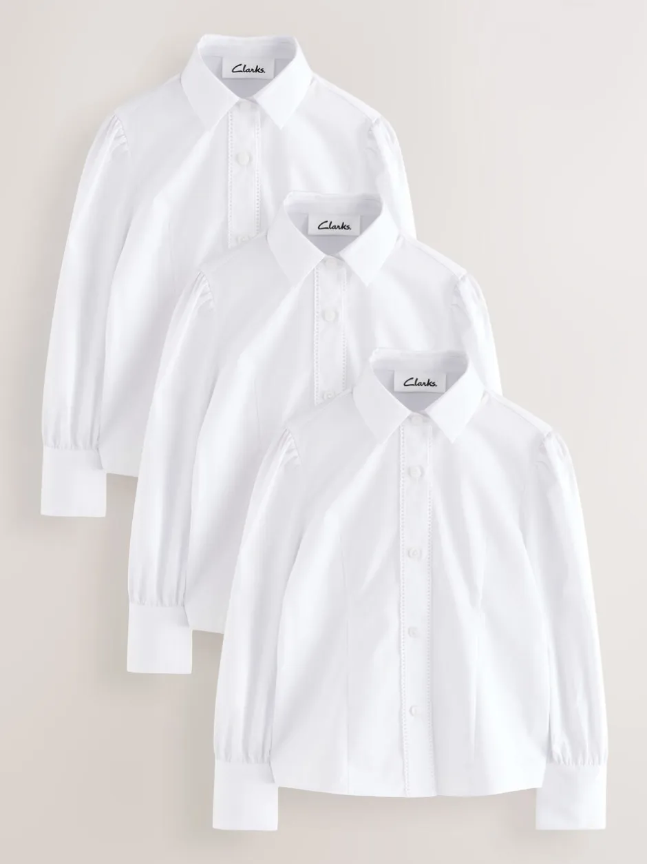 Overhemden En Blouses|Clarks Aansluitende Overhemden met Lange mouwen 3 stuks