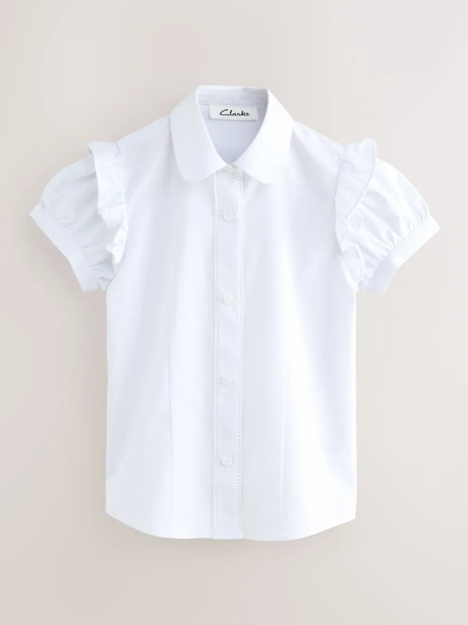 Overhemden En Blouses|Clarks Frill korte mouwen schooloverhemden 2 verpakking