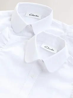 Overhemden En Blouses|Clarks Frill korte mouwen schooloverhemden 2 verpakking