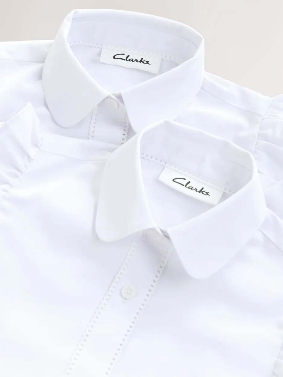 Overhemden En Blouses|Clarks Frill korte mouwen schooloverhemden 2 verpakking
