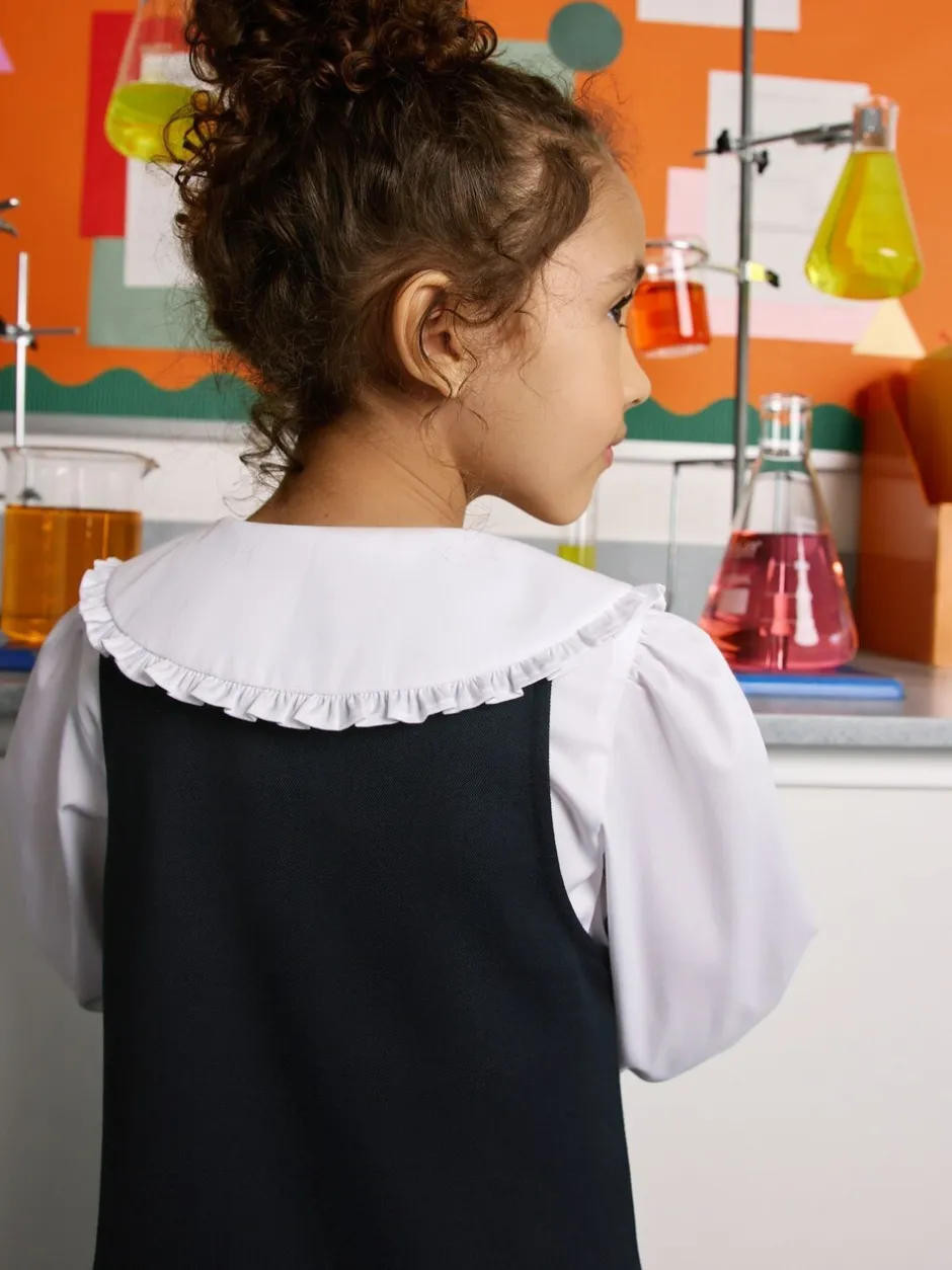 Overhemden En Blouses|Clarks Kraag Lange Mouw Schoolshirts 2 Pack