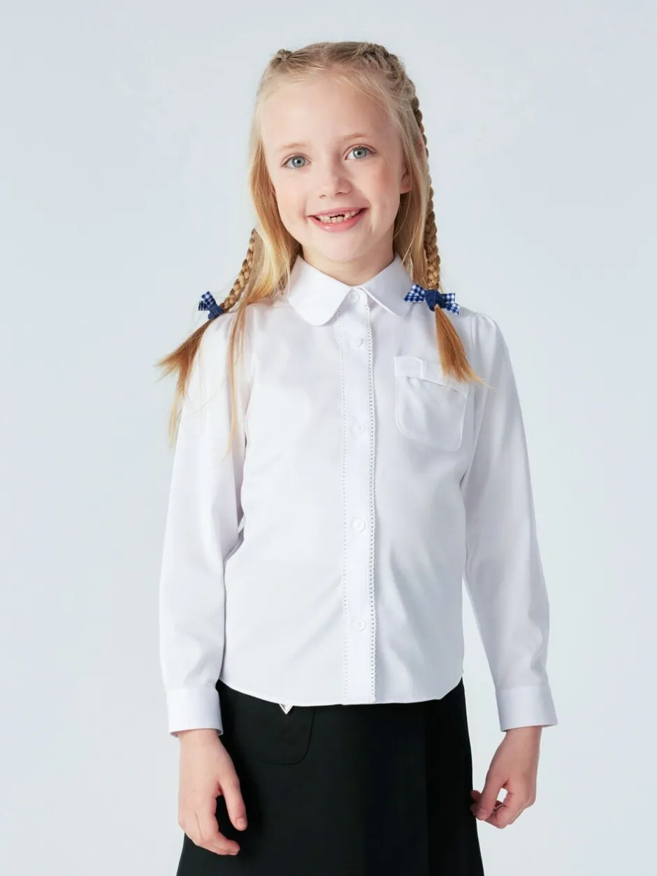 Overhemden En Blouses*Clarks set van 3 schooloverhemden met lange mouwen en strik