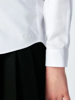 Overhemden En Blouses*Clarks set van 3 schooloverhemden met lange mouwen en strik
