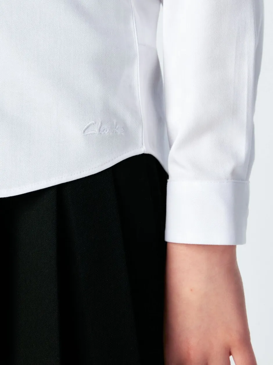 Overhemden En Blouses*Clarks set van 3 schooloverhemden met lange mouwen en strik