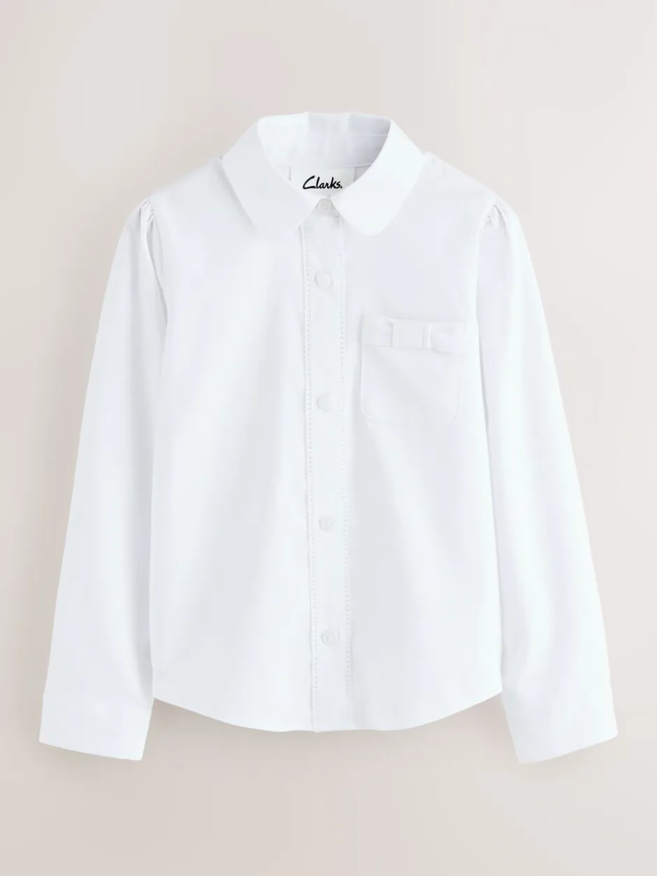 Overhemden En Blouses*Clarks set van 3 schooloverhemden met lange mouwen en strik