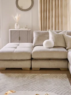 Kussentjes En Plaids|Kussentjes En Plaids|Next Collection Luxe Curve kussen van fluweel Champagne-goud