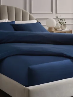 Beddenlakens En Kussenslopen*Next Collection Luxe laken van 300-draads 100% katoen Marineblauw