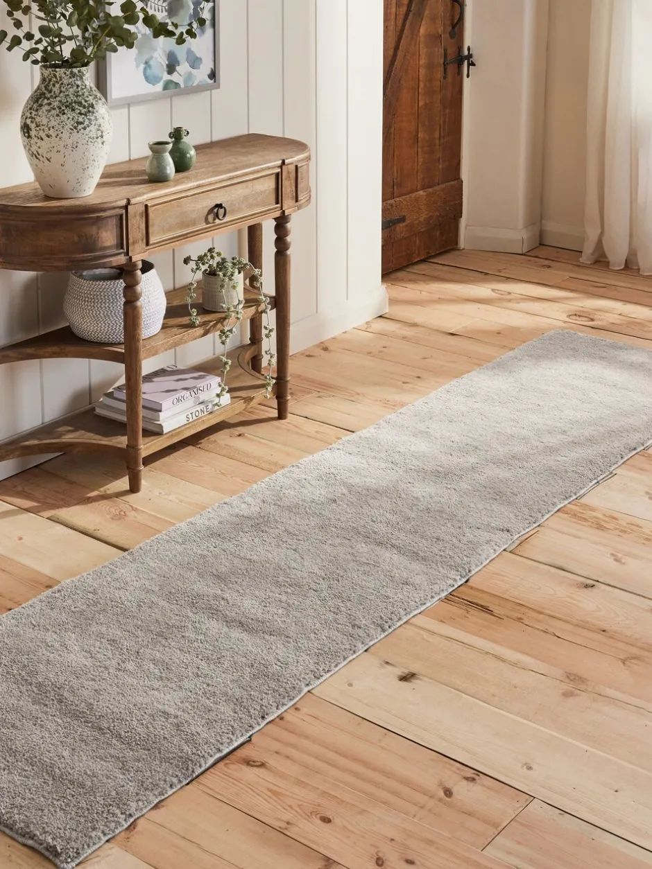 Vloerkleden En Lopers|Vloerkleden En Lopers|Next Comfortabele wasbare lopers voor onregelmatige ondergrond Lichtgrijs