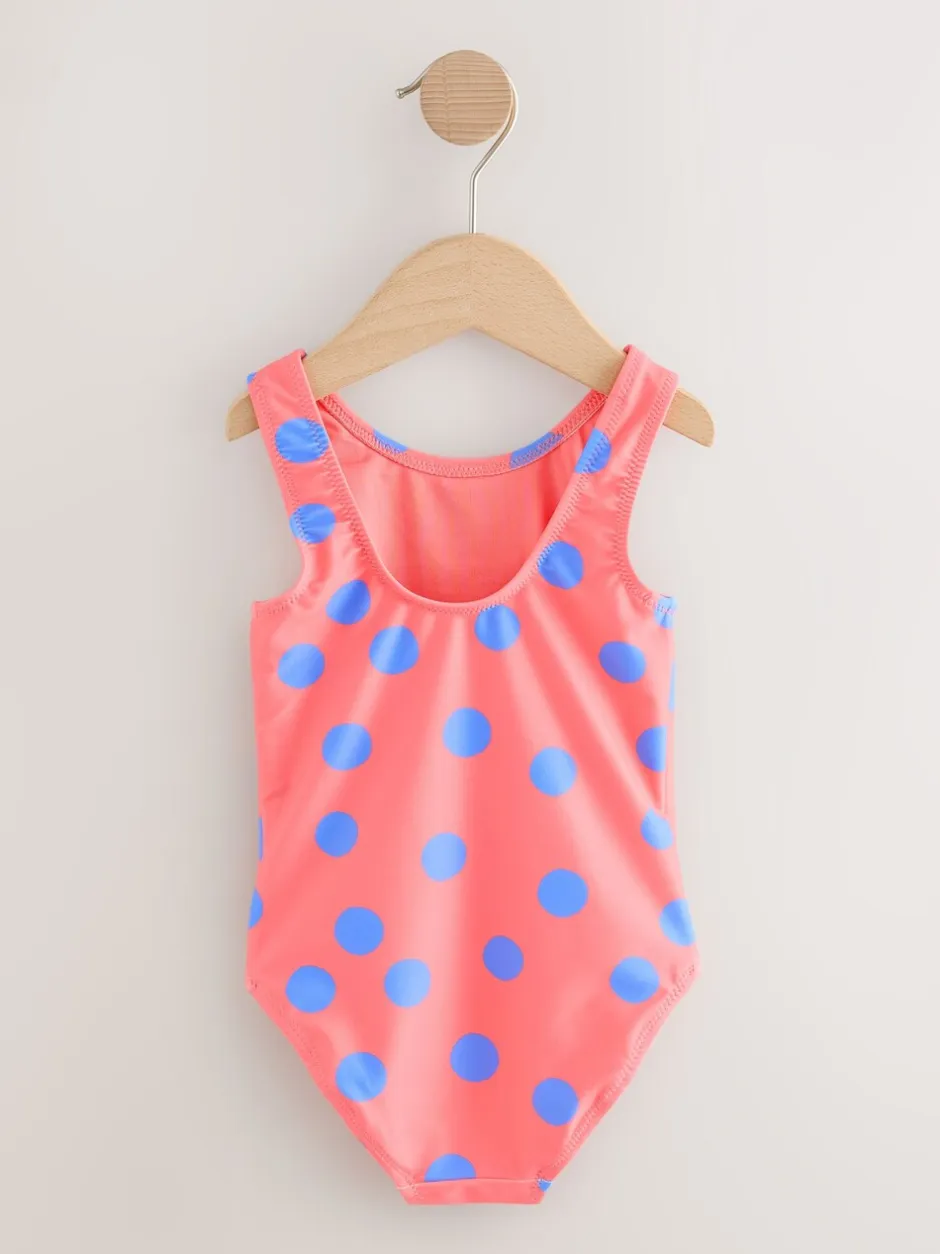 Badkleding|Badkleding*Next - Badpak (3 mnd-7 jr) Coral Pink Shell Polka Dot