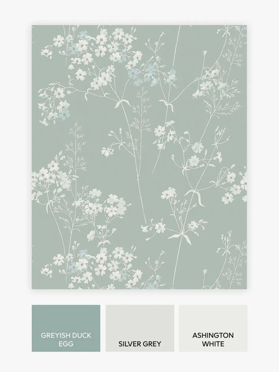 Behang*Next Country Leaves 10M Wallpaper Grijsblauw